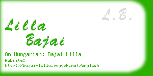 lilla bajai business card